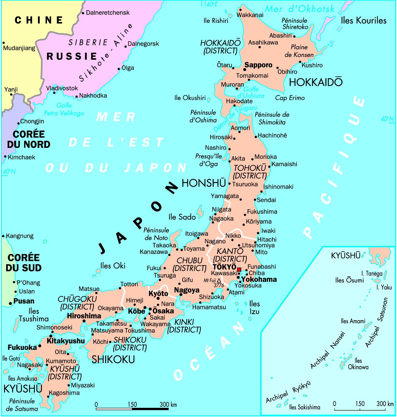 Map Of Japan Regions Political And State Map Of Japan