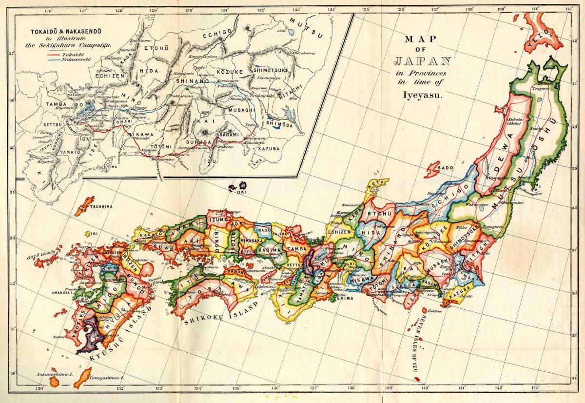 Historical map of Japan