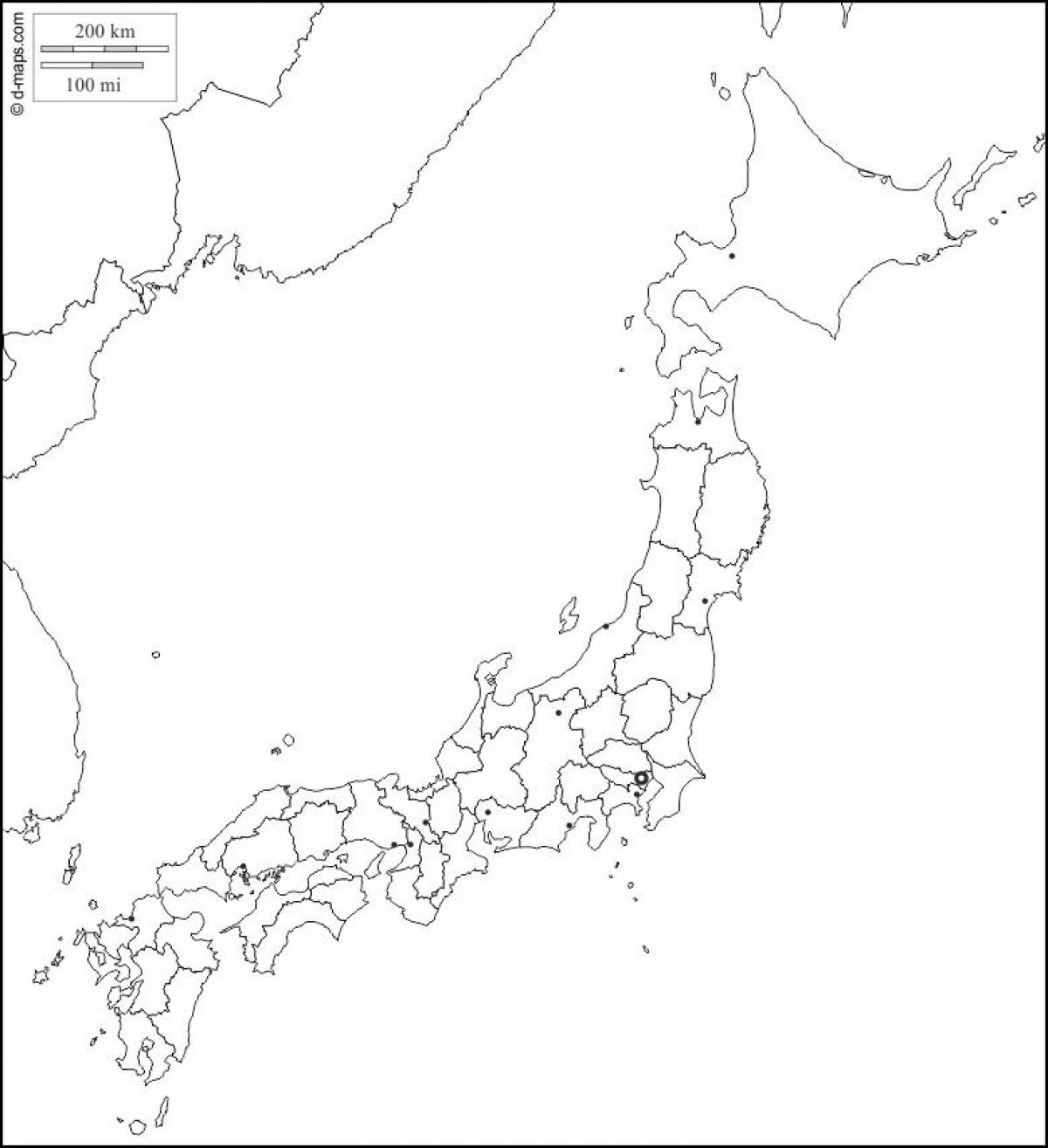 Empty Japan map