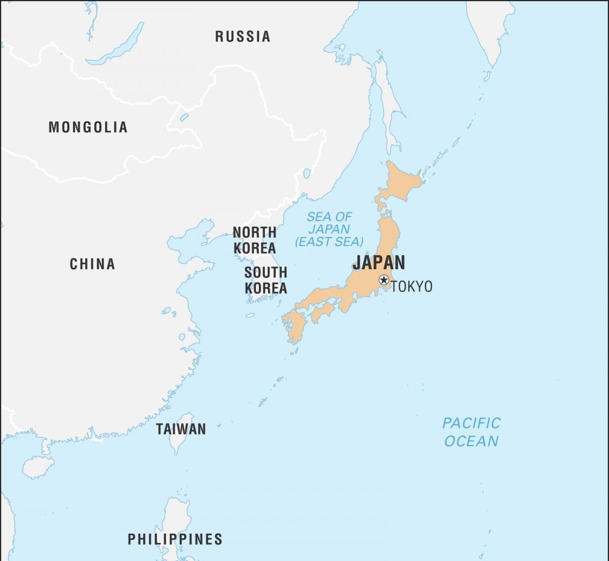 Japan capital map