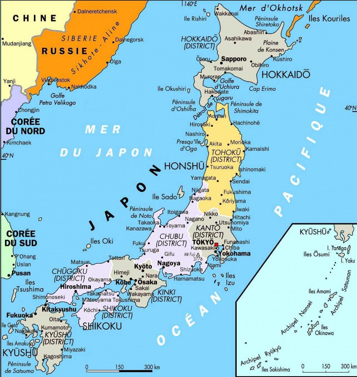 Large map of Japan