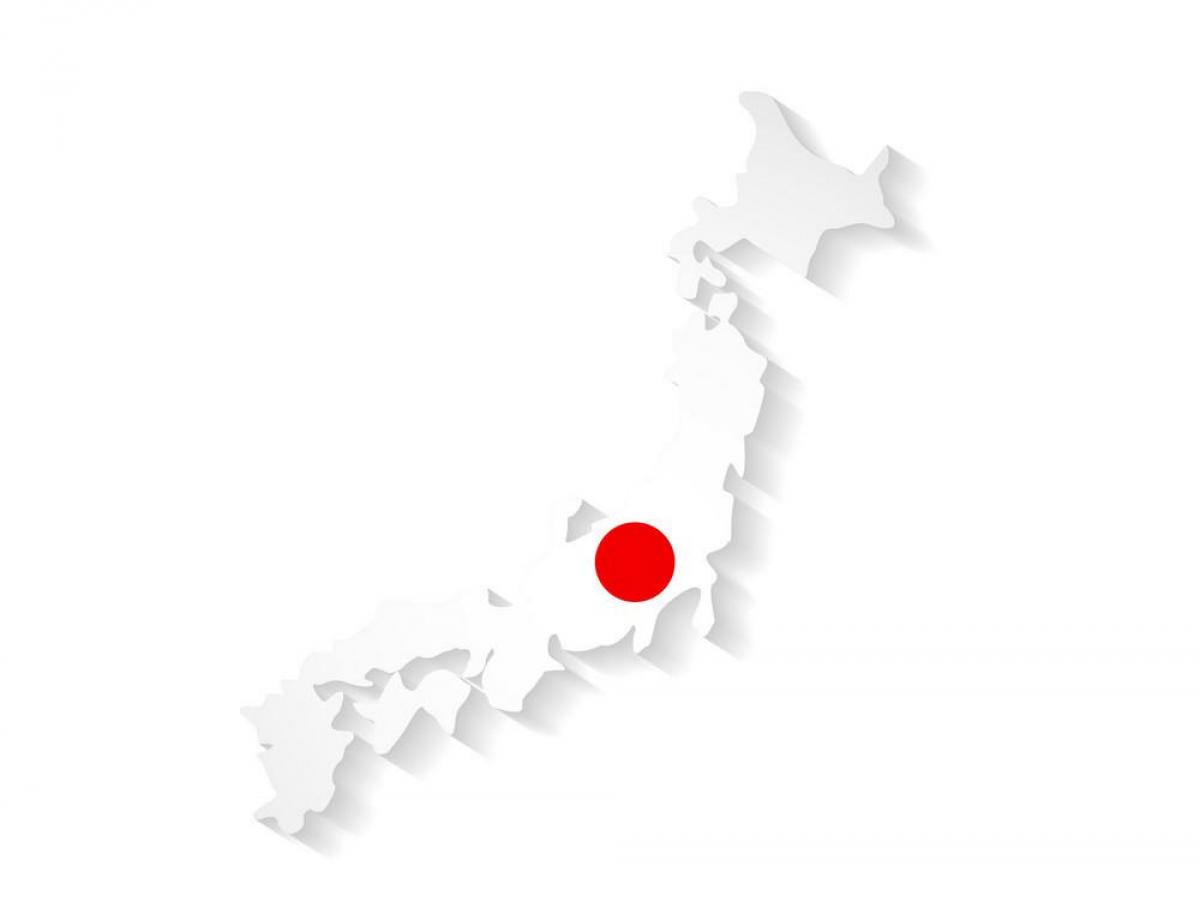 Map of Japan flag