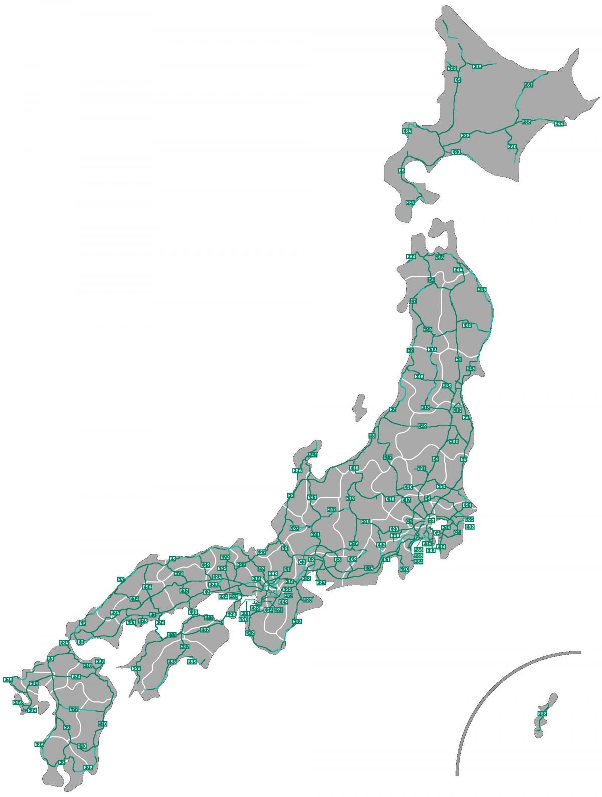 Motorway map of Japan