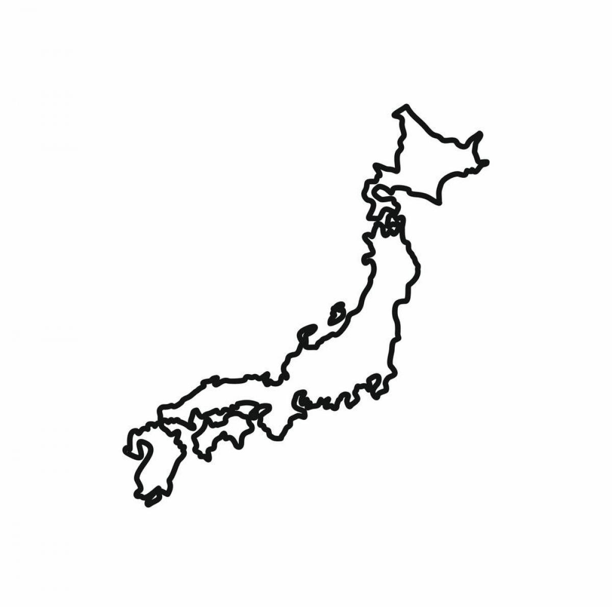 Japan contours map
