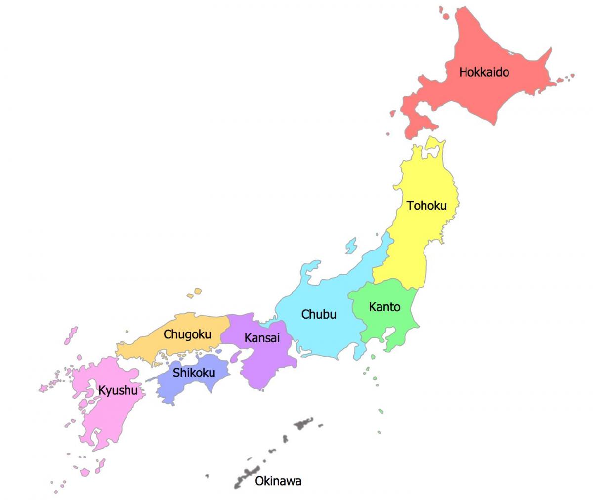 Japan areas map